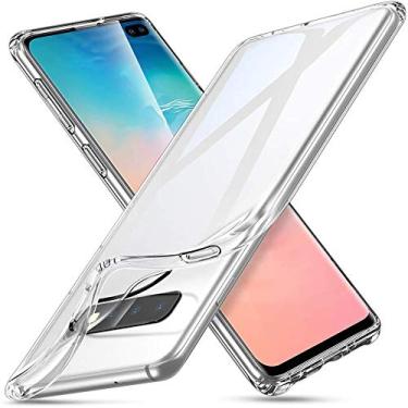 Imagem de Capa Capinha Para Samsung Galaxy S10+ S10 Plus Tela 6.4Polegadas Capinha Transparente Clear Ultra Fina Silicone - Danet (Transparente)