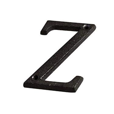 Imagem de Número de placa de casa flutuante 3D de 7,6 cm, letra do alfabeto de metal número A a Z, placa personalizada de 0 a 9 para placa de porta personalizada caixa de correio de rua, metal de ferro fundido, montagem de parafuso, antiferrugem