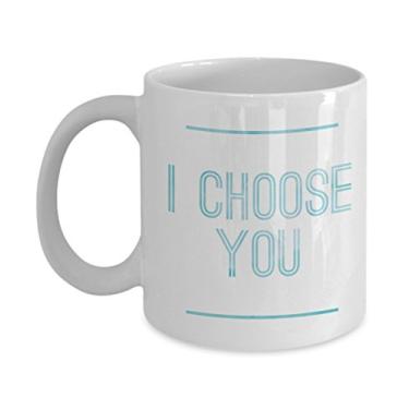 Imagem de Caneca de café divertida I choose You ideia de presente para homens, mulheres, marido, esposa, namorado e namorada