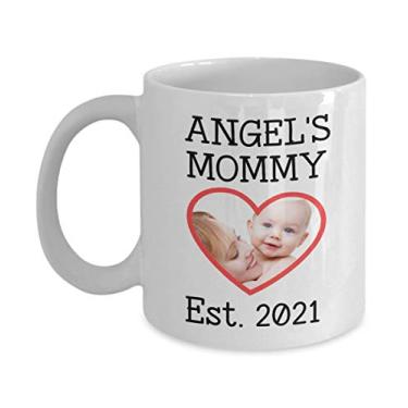 Imagem de Caneca personalizada Mommy – Caneca personalizada com imagem de mamãe – Adicione sua foto e nome – Ideia de – Caneca de café Mommy Est 600-325 ml