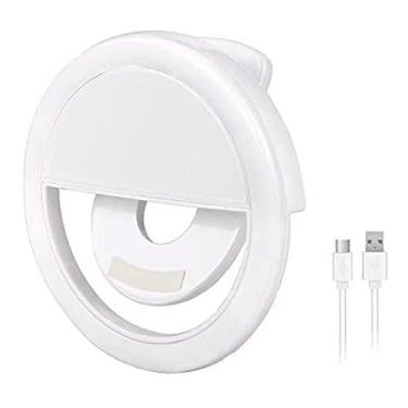Imagem de Mini Clipe Ring Light Selfie Anel Luz Para Celular (Branco)