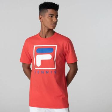 Imagem de Fila Camiseta Soft Urban Masculina Vermelho/Branco/Marinho