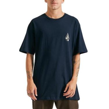 Imagem de Camiseta Volcom Deadly Stone Masculina Azul Marinho