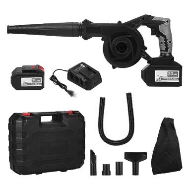 Imagem de JOYID Soprador de folhas sem fio 21V 6.0A Lítio 2 em 1 Varredor e aspirador Soprador de ar elétrico Limpador de computador Jardim Kit de ferramentas elétricas com mangueira de sucção