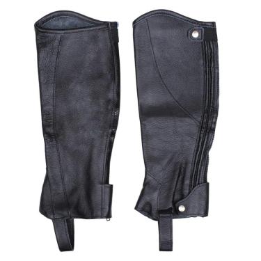 Imagem de Perneira para Montaria de Couro Preto com Zíper Bronc-Steel 33312