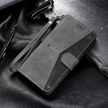 Imagem de Capa de couro carteira para Xiaomi para Redmi Note 11S 11 Pro 10S 10 Pro 9S 9 Pro 8T para Redmi 10 9 9A 9C 9T Poco X3 Pro M3 Note 10 Lite 11T, cinza, para Redmi 10 Prime