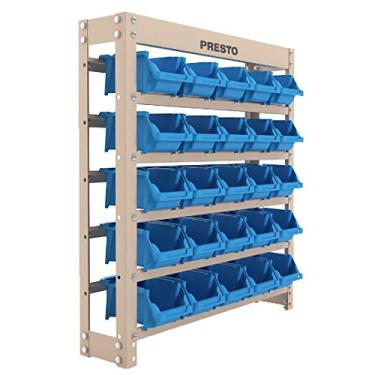 Imagem de Estante gaveteiro com 25 gavetas bin nº3 para parafusos e peças Azul Presto