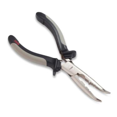 Imagem de Alicate Pesca Bico Curvo Rapala Fisherman`s Pliers 16,5cm cor Preto Aço Carbono