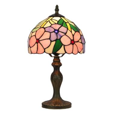 Imagem de Luminária de mesa em mosaico estilo mediterrâneo, abajur de vidro manchado e27, led retrô, luz de cabeceira para quarto, lâmpadas turcas/224