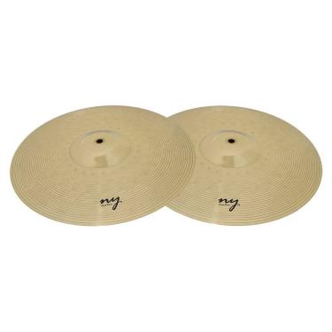 Imagem de Par de Pratos Chimbal para Bateria 14" Liga de Latão Brass New York