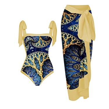 Imagem de Conjunto de roupa de banho feminino sem mangas, alças finas, vestidos de verão, roupa de banho, micro conjuntos de biquíni para mulheres, H-528 amarelo mostarda, P