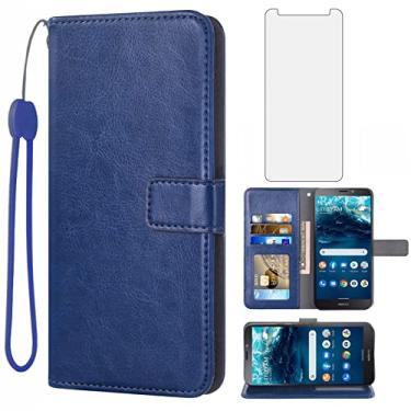 Imagem de Compatível com Nokia C100 4G LTE N152DL Capa carteira protetora de tela de vidro temperado e suporte de cartão flip de couro, acessórios de celular, capa para celular C 100 100C 5.45 2022 TA1484