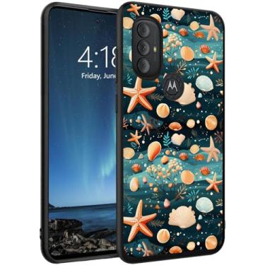 Imagem de DSRGRGFDJ Capa para Motorola Moto G Play 2023/G Power 2022/G Pure 2021 16.5 cm, capa de silicone ultrafina, antiarranhões e à prova de choque - concha de estrela do mar