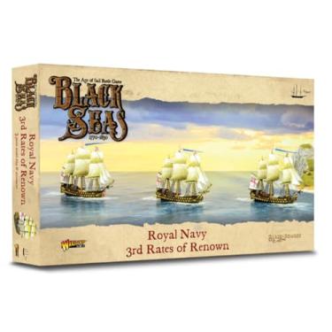 Imagem de WarLord Black Seas The Age of Sail Royal Navy 3rd Rates of Renown for Black Seas Table Top Ship Combat Battle War Game 792011002, sem pintura
