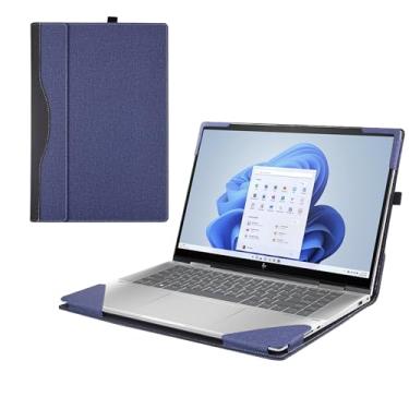 Imagem de Capa para notebook Hp ProBook 450 G10 G9 G8 2023-2021 / ProBook 455 G10 G8 G9 Capa protetora de couro PU 2 em 1 (azul)