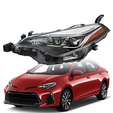Imagem de munirater Conjunto de substituição para farol de projetor LH LH para Corolla SE XLE XSE Sedan 2017 2018 2019, substitui faróis de halogênio do lado do motorista