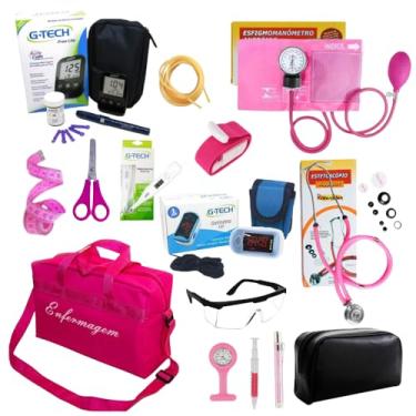 Imagem de Kit Academico da Enfermagem Acessorios Premium (Rosa)