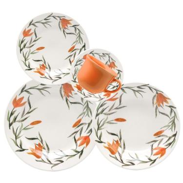 Imagem de Aparelho de Jantar Biona Lírios em Cerâmica com 20 peças 