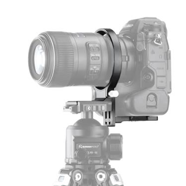 Imagem de SUNWAYFOTO LS-Z9, coleira giratória de 80 mm para Z9, EOS R3, anel de suporte de tripé, suporte de lente, suporte de lente, suporte de placa suíça, DSLR comutação horizontal vertical