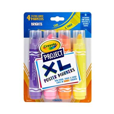 Imagem de Crayola XL Poster Markers, Assorted Bright Colors, School Supplies, 4Count