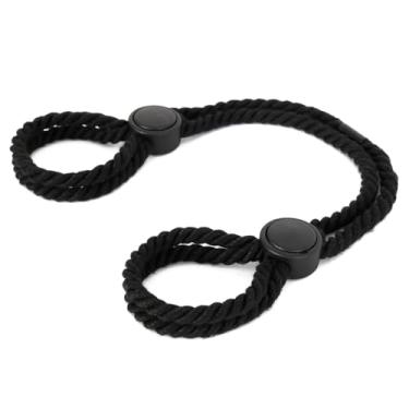 Imagem de Pulseira de algemas, tornozeleiras ajustáveis para mulheres e homens, conjunto de punhos felpudos feitos à mão no tornozelo, corrente corporal rave, acessórios de joias corporais, Adjustable, Algodão,