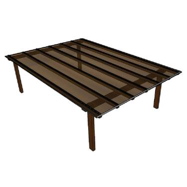 Imagem de Kit Policarbonato Bronze 6mm 4,00m X 6,00m - Perfis Naturais