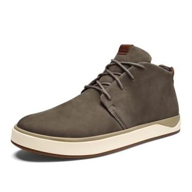 Imagem de OLUKAI Botas masculinas Papaku 'Ili, couro impermeável durável, forro acolchoado confortável, almofada para o dia todo sob os pés, Mustang/Mustang, 38