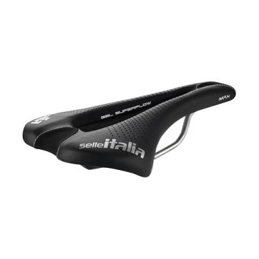 Imagem de Selle Italia Sela Max SLR Gel SuperFlow para bicicleta de estrada – Assento confortável para bicicleta de estrada e BTT para homens e mulheres – 275 x 145 mm, 280 g, preto