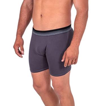 Imagem de Kit C/3 Cueca Boxer Long Leg Fibra Bambu Box Luxo (M, Variadas)