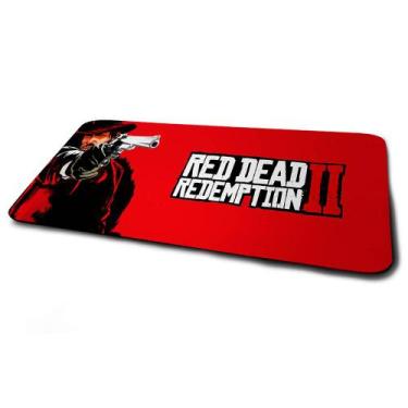 Imagem de Mouse Pad Gamer Red Dead Redemption 2 Gun - EMPIRE GAMER, 60cm x 35cm
