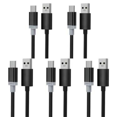Imagem de Kit com 05 Cabos Turbo Type-C Tipo C Desempenho Durabilidade - Danet