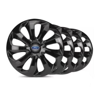 Imagem de Kit Calota Velox Aro 13 Preta Para Ka Fiesta Escort Todos Carros Model