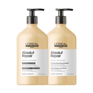 Imagem de Kit lorel absolut repair gold shampoo 750ml+condicionador 750ml - LORE