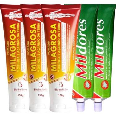 Imagem de Kit 3 Pomada Massageadora Milagrosa 150g + 2 Creme Para Massagem Mil D