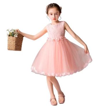 Imagem de Vestido Infantil Aniversário Dama De Festa Casamento Perola - anjo da 