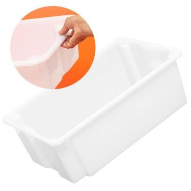 Imagem de Caixa Multiuso Plástico Resistente 24,5l Branca C/ Tampa - Toodou