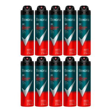 Imagem de Kit 10 Desodorante Rexona Antibacterial Protection Men Aerosol Antitra