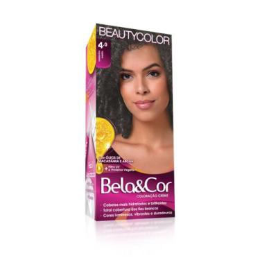 Imagem de Tintura Creme Bela&Cor Castanho Médio 4.0 Kit