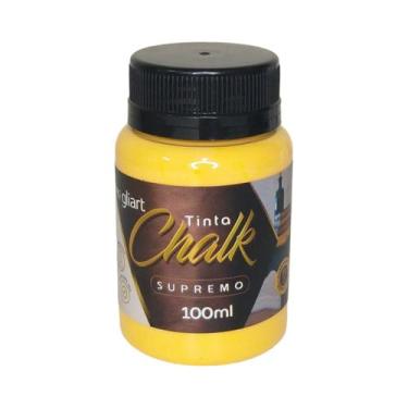 Imagem de Tinta Chalk Gliart 100ml Super Cobertura Para Artesanato, Amarelo Gema