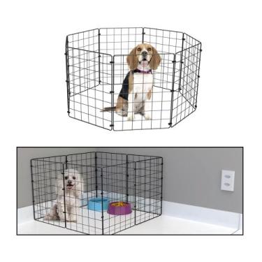 Imagem de Cercado Móvel Cachorro Pequeno Porte Porquinho da Índia 8 Telas 30x40 