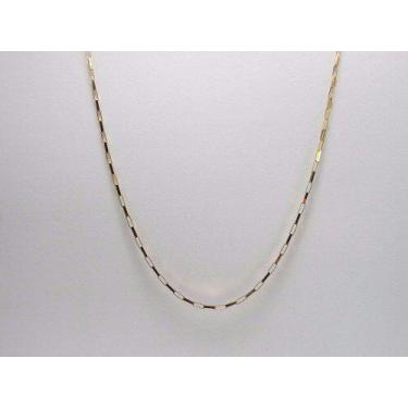 Imagem de Cordão Elo Quadrado 60cm Masculino Ouro 18k  Certificado - RD Magazine