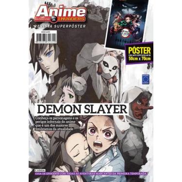 Imagem de Revista Com Pôster Demon Slayer Anime + Guia Eposódios - Europa