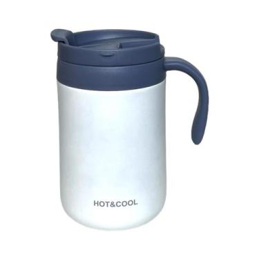 Imagem de Caneca Térmica Aço Inox C/Tampa Vacuum Café Chá 500ml - TOP ÚTIL, Bran