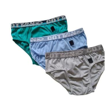 Imagem de Cueca Infantil 100% Algodão Kit 5 peças Cueca Menino Criança elastico 