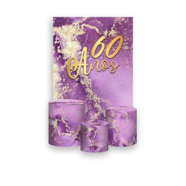 Imagem de Painel De Festa Vertical 1,50 x 2,20 + Trio De Capas Cilindro - Efeito