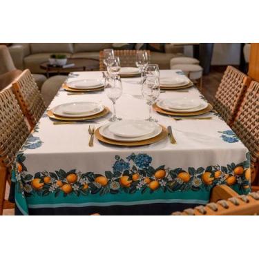 Imagem de Toalha de Mesa Retangular 1,40x2,50cm - Cachimere Decor, Limão Sicilia