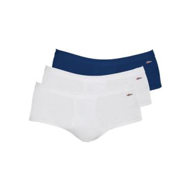Imagem de Kit com 3 Cuecas Slip Zorba com Abertura 185 Colorido, Azul marinho, M