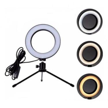 Imagem de Iluminador Ring Light Selfie de LED - 8" - Comp