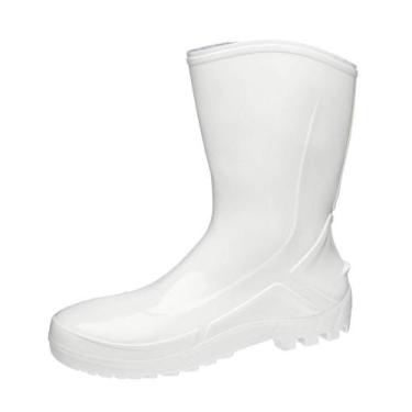 Imagem de Bota PVC Vulcaflex Branca Cano Médio 27cm com Meia 37