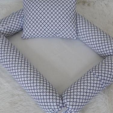 Imagem de Ninho Redutor de Berço para Bebê Menino com Zíper + Almofadinha 2 peça